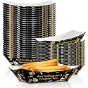 60Pcs Black Gold Hip Hop Gangsta Party Supplies Paper Food Trays Bulk