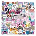 60pcs Color Gaming Stickers for Teen Water Bottle,Cool Cartoon Trendy Gamepad Stickers Fun Aesthetic Waterproof Vinyl Decals for Laptop Bumper Luggage Skateboard Guitar