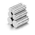 60PCS Small Magnets - Actual Size: 6×2mm, 8×2mm, 10×2mm (20PCS Each) - Tiny Little Thin Round Magnets for 3D Printing, Crafts, Refrigerator, Office and Whiteboard