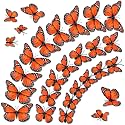 60Pcs Monarch Butterfly Decorations, Monarch Wall Stickers