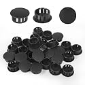 19mm Plastic Hole Plugs - Masendelk Snap-in End Caps - Black - 60pcs