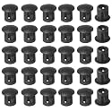 6mm Plastic Hole Plugs - Masendelk Snap-in End Caps - Black - 60pcs
