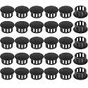 16mm Plastic Hole Plugs - Masendelk Snap-in End Caps - Black - 60pcs