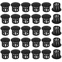 10mm Plastic Hole Plugs - Masendelk Snap-in End Caps - Black - 60pcs