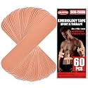 60 Pcs Skin Color Precut Kinesiology Tape Strips, 2in x 10in Kinetic Tape