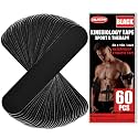 60 Pcs Black Precut Kinesiology Tape Strips, 2in x 10in Kinetic Tape