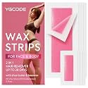 60PCS Wax Strips for Hair Removal: Waxing Kit for Women - 40 Body & 20 Facial Wax Strips for Face Arms Legs Underarms Bikini with 4 Calming Oil Wipes