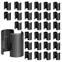60PCS Wire Shelf Clips, Wire Rack Lock Clip for 1" Post, 30 Pairs of Plastic Shelf Clips for Metal Shelving Sleeves System Replacements, for All Kinds of Shelving, Split Sleeve Lock Metal Shelf