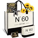 60th Birthday Gift for Women-EST.1966 Canvas Tote Bag, Cosmetic Bag, Poster