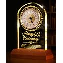 60th Wedding Anniversary Crystal Clock Gifts