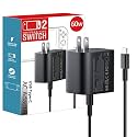 60w Charger for Nintendo - Switch 2 AC Adapter, 20V 3A Fast Charging with 5FT USB C Cord Cable for Switch, Lite, OLED, Steam Deck - Support TV 4K Mode (5FT)
