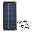 60W Solar Panel 12V-18V Monocrystalline Trickle Charger for Car, Van, Boat, Caravan - Waterproof Outdoor Solar Power Kit with Dual USB Ports