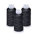 Simthread 60WT Bobbin Fill Thread Machine Embroidery Thread (Black 900)