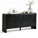 6134 Black Sideboard BuffetCredenza StorageMedia Console Cabinet