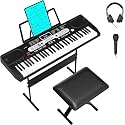 61 Keys Piano Keyboard, Electronic Digital Piano with Built-In Speaker Microphone, Portable Keyboard Gift Teaching for Beginners, Electric Piano for Birthday Gift