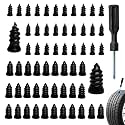 61 PCS Tire Repair Screws, Professional Tire Plugs Screw Type with a Screwdriver, Tire Repair Screws, Self-Service Screw in Tire Repair Plugs, Tire Plug Kit for Car, Motocycle, Truck, Tractor