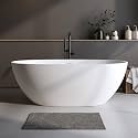 63" Stone Resin Free Standing Tub, Small Bathtub for Bathroom