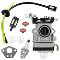 63022 56257 57341 Carburetor for Harbor Freight Predator Earth Auger 52cc 2HP 49cc 43cc MP15 | Complete Carb Kit with Primer Bulbs, Spark Plug, Gasket & Fuel Line