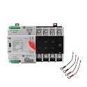 63Amp AC220V Automatic/Manual Transfer Switch 4P 50/60Hz, 4POLE 63A Mini ATS Solar Auto Dual Power Switch W2R for Home Generator, Din Rail Mount Cn Automatic Changeover Fast Transfe for,Rv,Lv Power