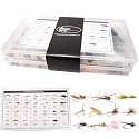 64-268 Piece Fly Fishing Flies Kit | Premium Hand Tied Trout Flies Assortment | Dry Flies, Nymphs, Streamers, Wooly Buggers, Terrestrials | Fly Box, Fly ID Card | Bass, Panfish