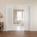 Pocket Door,1-Lite Frosted Glass Doors,Solid Door,64 x 80 Door