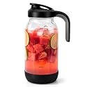 64 oz (2 Qt) Glass Mason Jar Pitcher with Pour Spout Lid & Handle