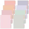 64 Pcs 8 Tab Binder Dividers for 3 Ring Binders, Macaron Color