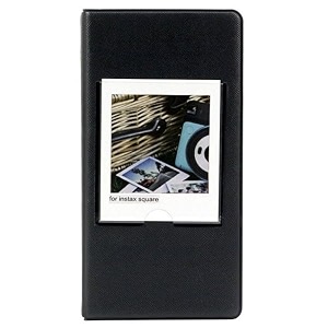 64 pockets mini film photo album for fujifilm instax square sq20 sq10 sq6 sq1 camera amp sp-3 printer 3x35 inch polaroid picture name card holder black