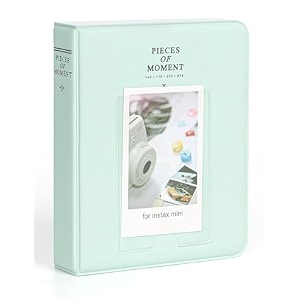 64 pockets mini film photo album for fujifilm instax mini 7s 8 8 9 25 26 50s 70 90 10 11 30 55 20 50 7 liplay instant camera 3 inch polaroid picture name card holder mint green