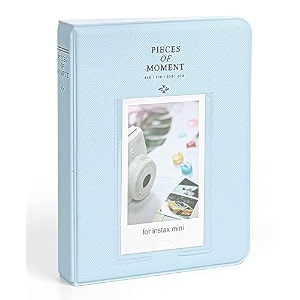 64 pockets mini film photo album for fujifilm instax mini 7s 8 8 9 25 26 50s 70 90 10 11 30 55 20 50 7 liplay instant camera 3 inch polaroid picture name card holder pastel blue