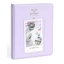 64 Pockets Mini Film Photo Album for Fujifilm Instax Mini Evo Hybrid 7s 8 8+ 9 25 26 50s 70 90 10 11 30 55 20 50 7 LiPlay Instant Camera 3 Inch Polaroid Picture Name Card Holder (Lilac Purple)