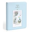 64 Pockets Mini Film Photo Album for Fujifilm Instax Mini 7s 8 8+ 9 25 26 50s 70 90 10 11 30 55 20 50 7 LiPlay Instant Camera 3 Inch Polaroid Picture Name Card Holder (Pastel Blue)
