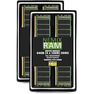 64GB 4X16GB DDR5 5600MHZ PC5-44800 1Rx8 1.1V