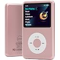 64Gb Mp3 Player with Bluetooth Y1 Portable Music Digital Players Supports Playlist Audiobook Video Nice Gadget for Kids Pink