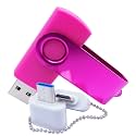 64GB Pink USB Flash Drives Memory Sticks Thumb Drive with OTG & Type C/USB-C Adaptor