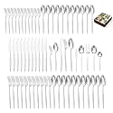 65 Piece Silverware Set for 12 with Serving Utensils, 18/10 Stainless Steel