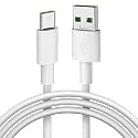 65W Type-C USB Cable for Motorola Edge 40 Charging Cable Original Like Fast Charger Cable | Dash Warp Dart Flash Super Vooc Data Cable (6.5 Amp, 1 Meter, TCWV3, White)