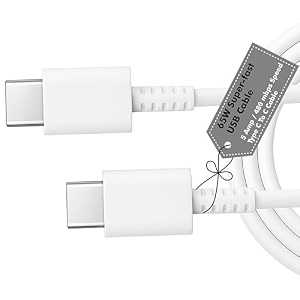 hanycony 25w usb c to c fast charging cable 33ft compatible with samsung galaxy s23 s22 s21 fe s20 a54 a34 a14 a15 m14 m34 f15 f14 z series  original pd rapid charging white