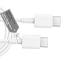 HANYCONY 25W USB C to C Fast Charging Cable 3.3FT Compatible with Samsung Galaxy S23 S22 S21 FE S20 A54 A34 A14 A15 M14 M34 F15 F14 Z Series – Original PD Rapid Charging (White)