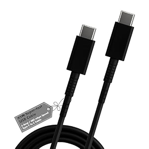 hanycony 25w usb c to c fast charging cable 33ft compatible with samsung galaxy s23 s22 s21 fe s20 a54 a34 a14 a15 m14 m34 f15 f14 z series  original pd rapid charging white