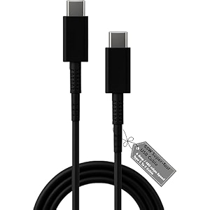 hanycony 25w usb c to c fast charging cable 33ft compatible with samsung galaxy s23 s22 s21 fe s20 a54 a34 a14 a15 m14 m34 f15 f14 z series  original pd rapid charging white