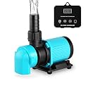 660GPH Aquarium Return pump with LCD display controller, DC 24V 25W aquarium pump for saltwater freshwater aquarium,fish tank,sump,20 speeds ECO Quiet Submersible and inline pump