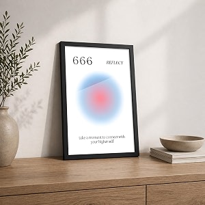 666 Reflect Premium Framed Wall Poster 12x18