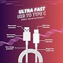 HANYCONY 66W USB Type-C Fast Charging Cable For Vivo V30 V29 V28 V27 V25 V23e V23 Pro V21 5G iQOO Neo 9 Pro 12 5G Neo 7 Pro Z7 Z7S Z6 Lite 11 Z6 44W T2 iQOO 9 – Original Charging Speed