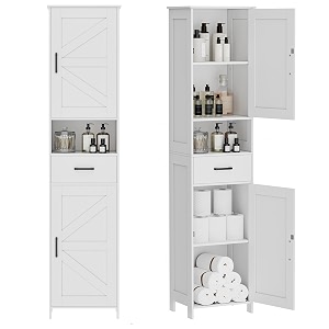 67 inch H Tall Bathroom Storage Cabinet