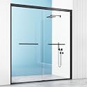 68-72" W x 72" H 5/16" 8mm Black Framed Double Sliding Shower Door