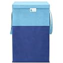 UNICRAFT 68 L Foldable Laundry Basket with Lid | Large Clothes Storage Bin with Handles | Collapsible Fabric Laundry for Bedroom, Bathroom & Home Organization (Blue-Sky Blue, Pack of 1)