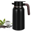 68oz Thermal Coffee Carafe, Stainless Steel Carafes for Hot Liquids, Black