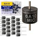 6A10 Diode Rectifier Diode 1000 Volt 6 Amp Electronic Silicon Diodes high-Current, high-Voltage Rectifier diode in a DO-201AD Package, Ideal for Power Supply Applications.