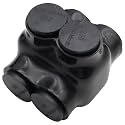 6AWG-250Kcmil Insulated 2 Port Inline Splice Connector Black Wire Connectors,Allen Hex 5/16" Insulated Cable Connectors Pre-Loaded Oxide Inhibitors,UL Listed(1pcs)